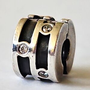 Pandora Silver Sparkling Abstract Clip Charm 790291CZ